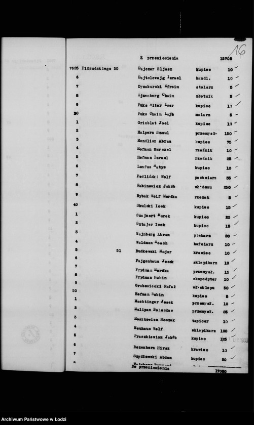 Obraz 19 z jednostki "Rejestr poborczy"