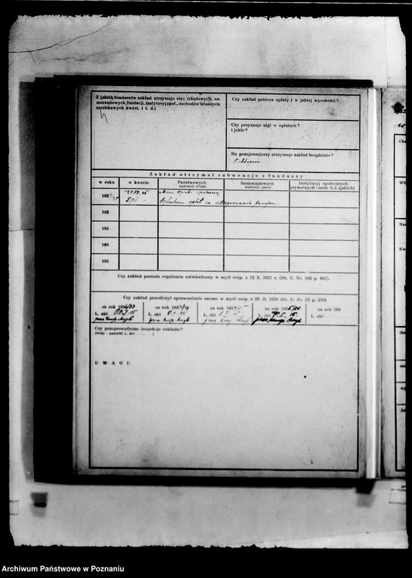 Obraz 8 z jednostki "/Kartoteka zakładów opiekuńczych/"