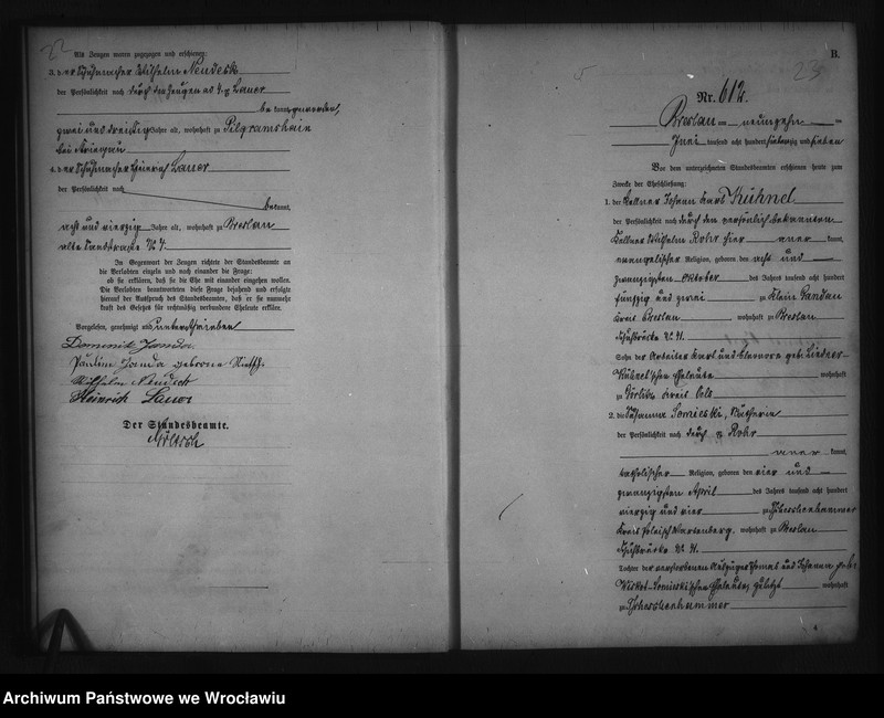 image.from.unit.number "Heiraths-Haupt-Register Breslau I 1877 Band 3"