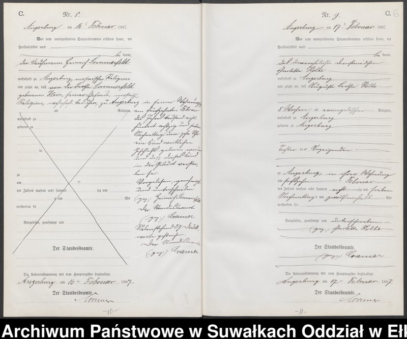 image.from.unit.number "Sterbe-Neben-Register des Preussischen Standes-Amtes der Stadt Angerburg Kreis Angerburg"