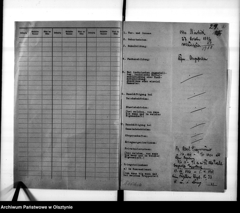 image.from.unit.number "Personal-Akten für Bürohilfsarbeiter Nischik [Otto]"