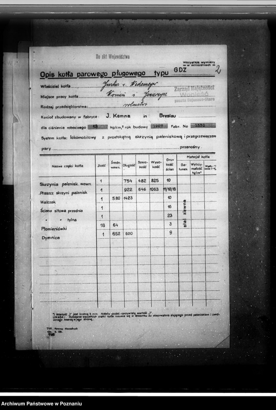 Obraz 7 z jednostki "Majętność Wonieść, pow śmigielski własność J. Wedemeyer nr woj. kotła 6265"