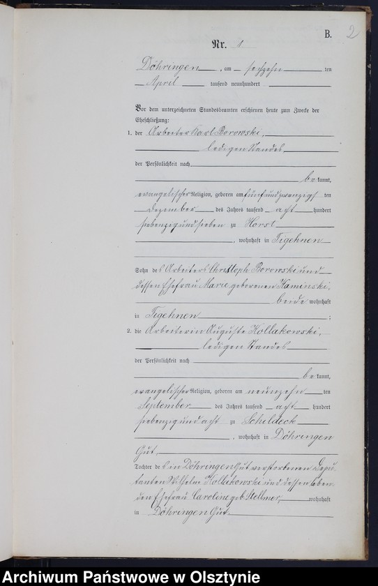 image.from.unit.number "Heiraths-Neben-Register Nr 1 - 19"