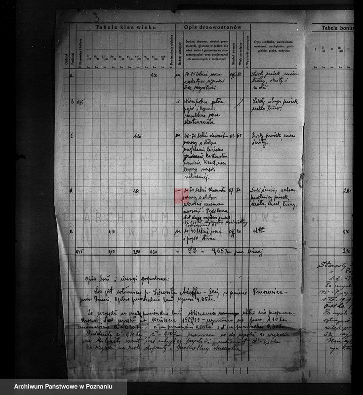 Obraz 7 z jednostki "Program urządzenia gospodarstwa leśnego dla lasu w gminie Pruszewice własność Adolf Siewert powiat poznański 1929-1939"