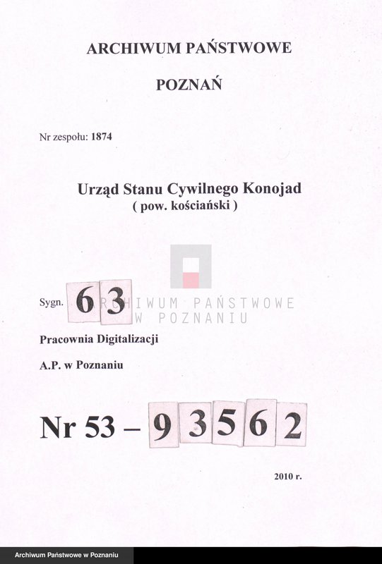 Obraz 1 z jednostki "Księga zgonów"
