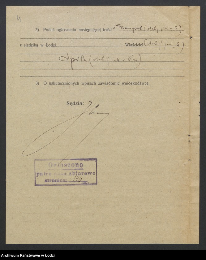 Obraz 6 z jednostki "Firma Tkanpol - Zawadzki, Husman, Zawluk - wyrób i sprzedaż towarów manufakturowych"