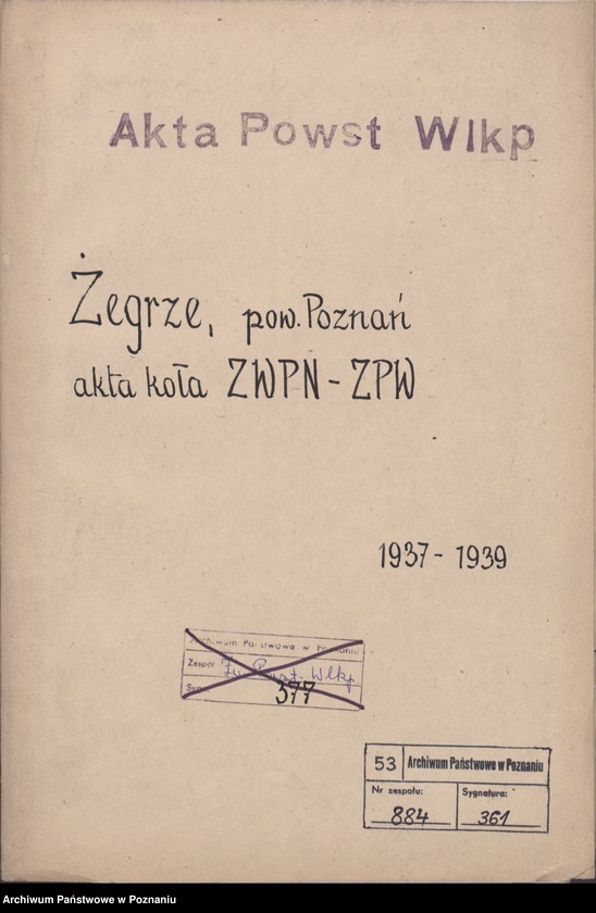 Obraz 2 z jednostki "Żegrze, powiat Poznań - akta koła."