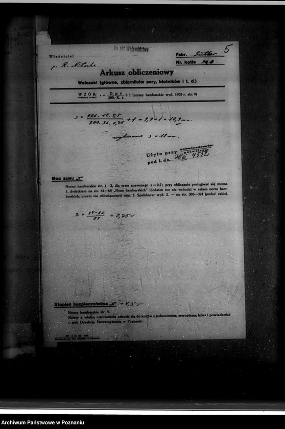 image.from.unit.number "Tartak parowy R. Nitsche w Boruji Starej powiat wolsztyński nr woj. kotła 4552"