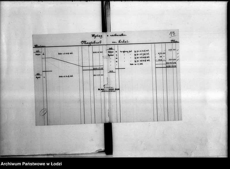 Obraz 20 z jednostki "Rachunki Szpitala "Kochanówka" Lit. "P". Dostawa ludzi Biura Pośrednictwa Pracy lit. "R""