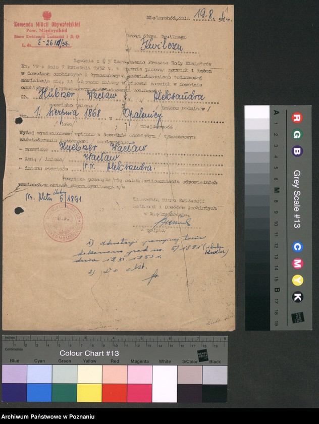 Obraz 4 z jednostki "Akta zbiorowe rejestracji stanu cywilnego do księgi małżeństw z roku 1891"