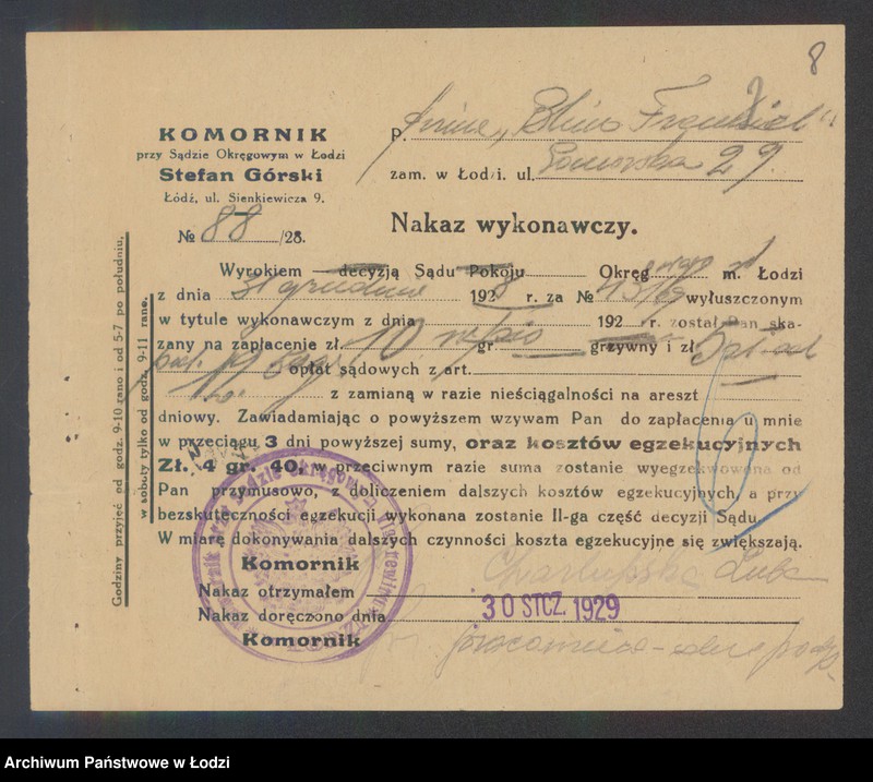 Obraz 10 z jednostki "Blima Frenkiel- sprzedaż towarów bawełnianych"