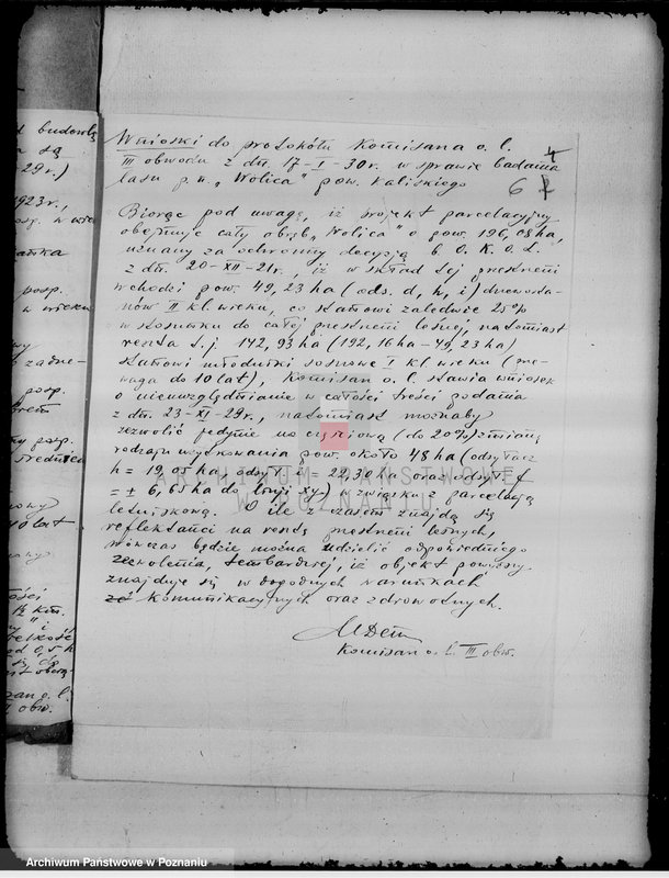 Obraz 10 z jednostki "Sprawa częściowej zmiany użytkowania 196,08 ha gruntów leśnych miasta Kalisza dla celów parcelacji letniskowej"