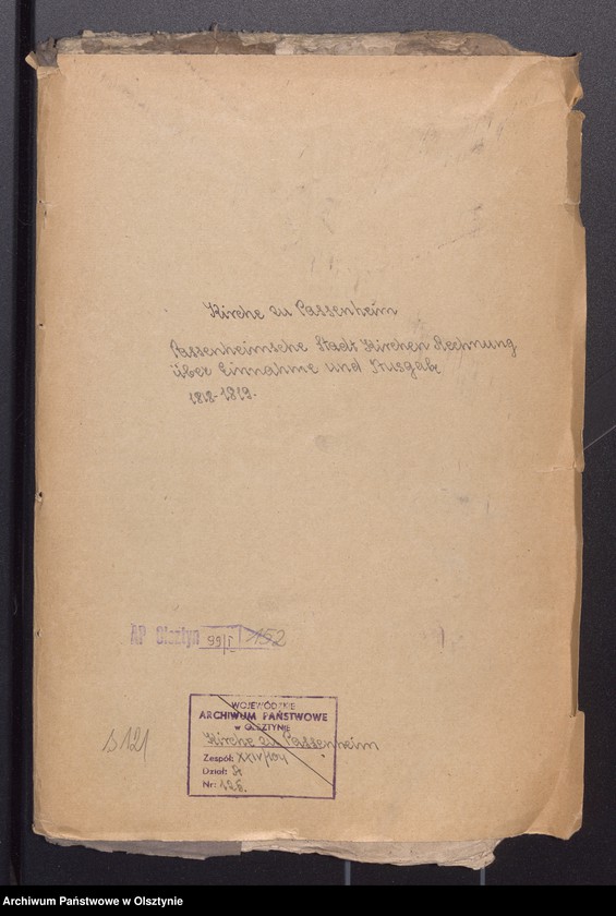 image.from.unit.number "Passenheimsche Stadt Kirchen Rechnung über Einnahme und Ausgabe"