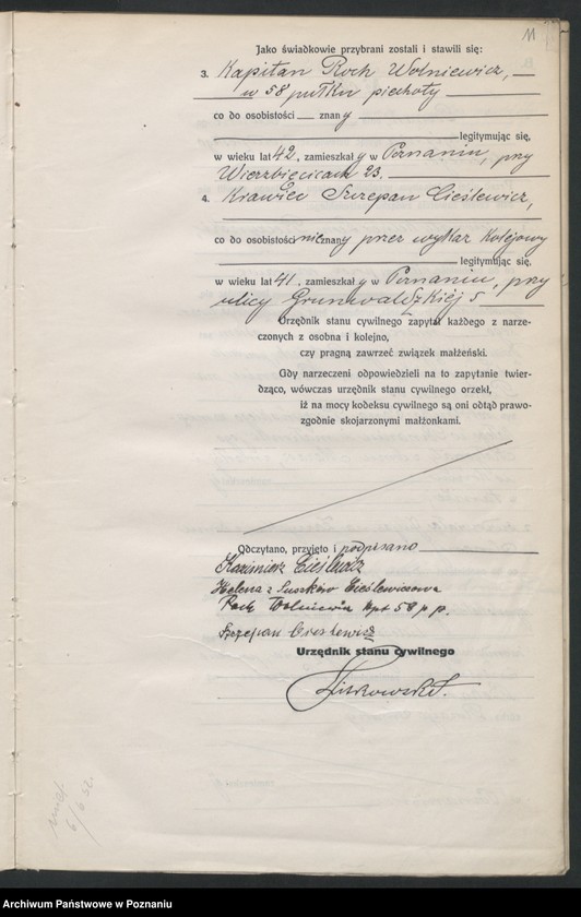 Obraz 13 z jednostki "Księga miejscowa małżeństw tom I [Rejestr główny małżeństw]"