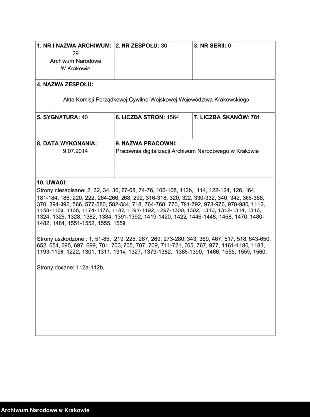 image.from.unit.number "Spisy ludności województwa krakowskiego z lat 1790-1791: I. Kraków - parafie miasta"