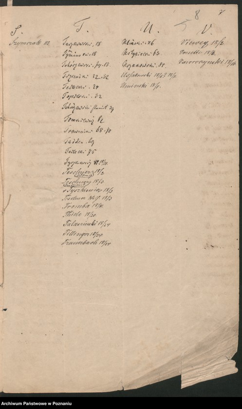 Obraz 11 z jednostki "A. betr. verschiedene Nachrichten und Verzeichnisse über polnische Emigranten"