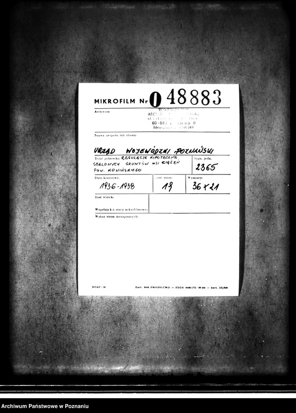 image.from.unit.number "Regulacja hipoteczna scalonych gruntów wsi Ciążeń powiatu konińskiego"