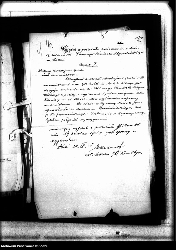 Obraz 20 z jednostki "Korespondencja Głównego Komitetu Obywatelskiego z Komitetem Kontroli"