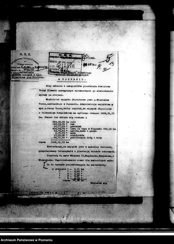 image.from.unit.number "Majątek Objezierze powiatu obornickiego wyłączenie z art. 4 i 5 ustawy o wykonaniu reformy rolnej Turno Stanisław"