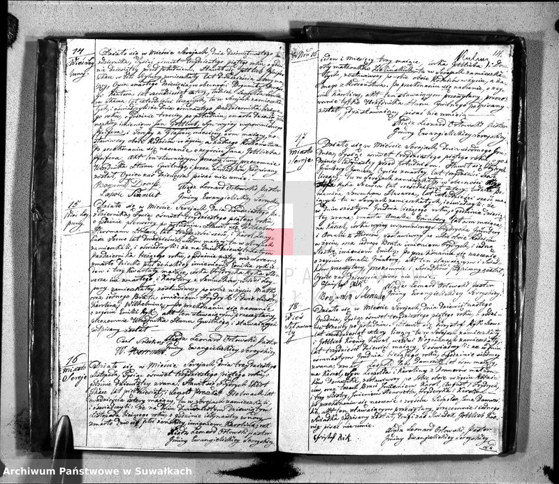 image.from.unit.number "Księga Duplikat Urodzonych, Zaślubionych i Zeszłych Urzędnika Stanu Cywilnego Parafii Ewangelickiey Sereyskiey na Rok 1835"
