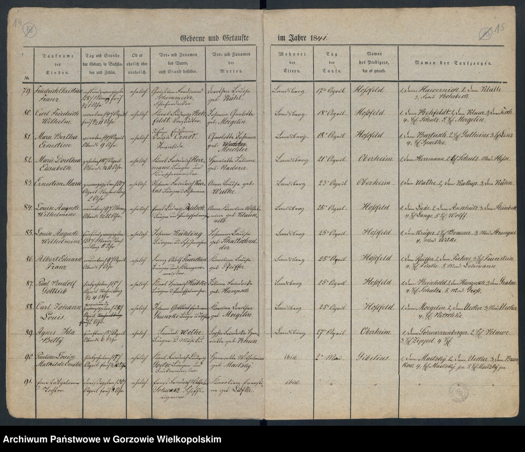 image.from.unit.number "Duplikate der Kirchenbücher von der Parochie der Hauptkirche zu Landsberg an der Warthe (zawiera także księgę zgonów Konkordien Kirche z 1841 r.)"