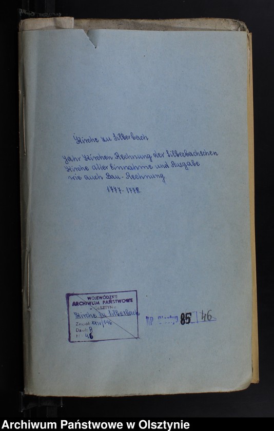 image.from.unit.number "Jahr Kirchen Rechnung der Silberbachschen Kirche aller Einnahme und Ausgabe wie auch Bau-Rechnung"