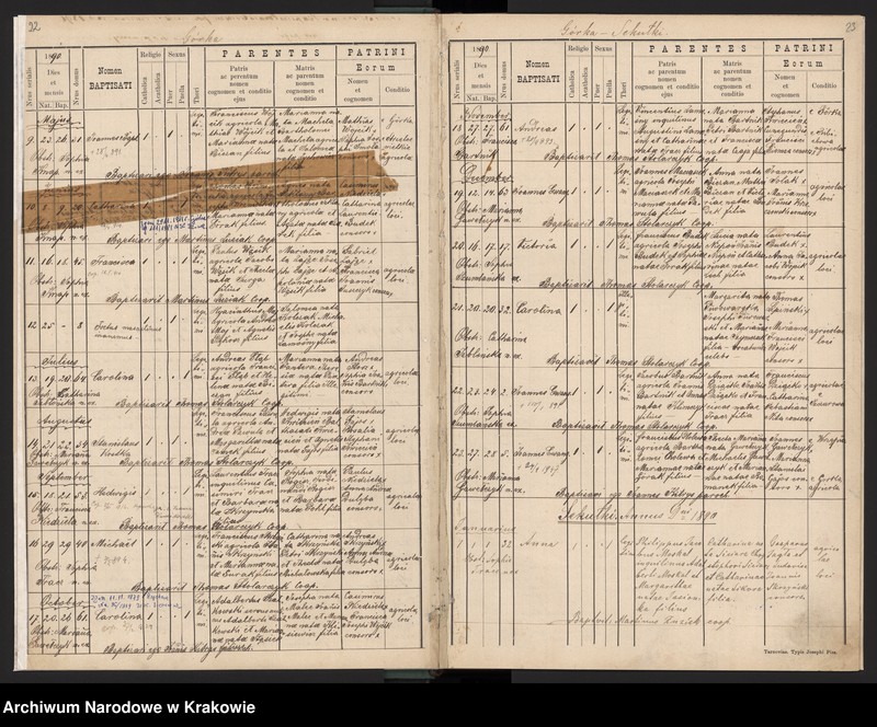 image.from.unit.number "Księga urodzeń parafii Szczurowa"