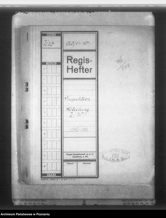Obraz 4 z jednostki "Inspektion - Abteilung V/ W"