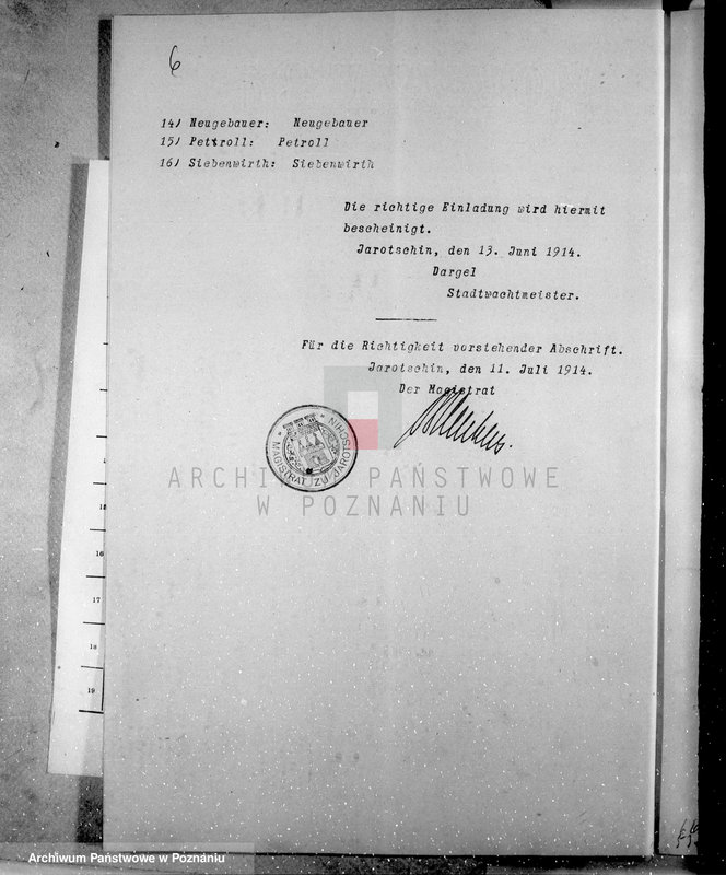 Obraz 10 z jednostki "Die Verwaltung der Stadt Jarotschewo /Jarocin/"