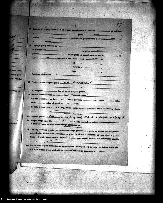 Obraz 19 z jednostki "Przymusowy wykup majątku ziemskiego Ląd na cele reformy rolnej"