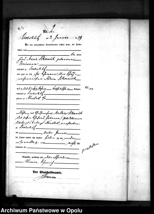 image.from.unit.number "[Urząd Stanu Cywilnego w Głubczycach. Ksiega zgonów za rok 1879]"