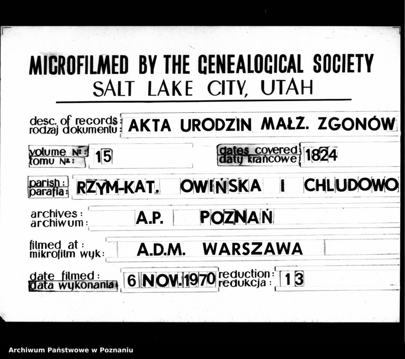 Obraz 1 z jednostki "Duplikat natorum, copulatorum, mortuorum"