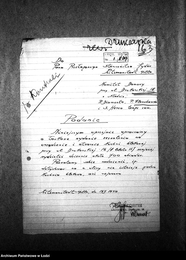 Obraz 6 z jednostki "[Kuchnia przy ul. Drukarskiej 16. Działalność kuchni, personel, konsumenci, kontrole]"