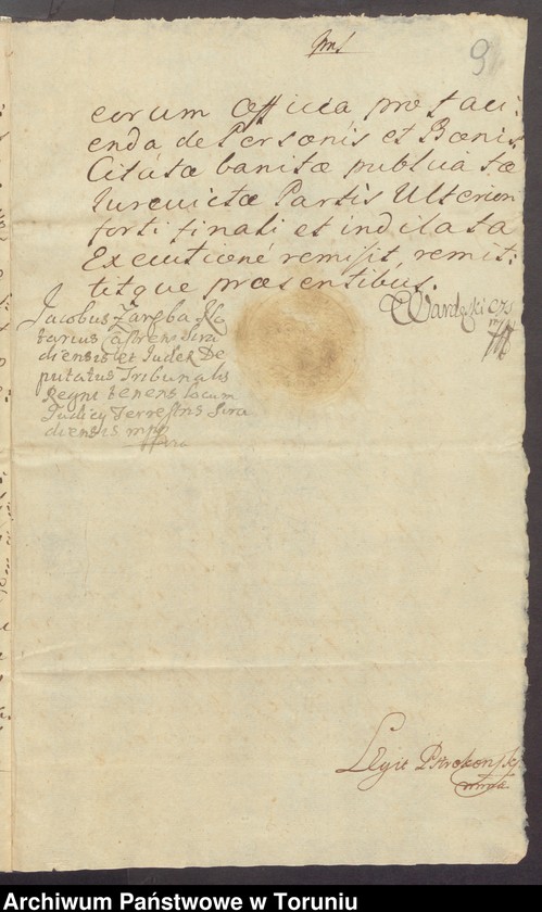 image.from.unit.number "Orzeczenie Trybunału i Kondemnata w sprawie Mirosław i Teresa z Gorzkowskich Trebnicowie przeciw Piotrowi i Antoniemu Kruszyńskim o dzierżawę majątku Cichoradz"