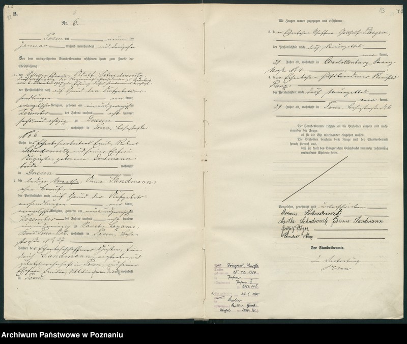 Obraz 8 z jednostki "Księga miejscowa małżeństw tom I [Rejestr główny małżeństw]"