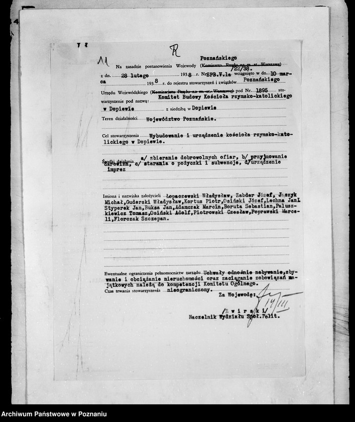 Obraz 15 z jednostki "/Komitet Budowy Kościoła rzymsko-katolickiego w Dopiewie powiat poznański/"