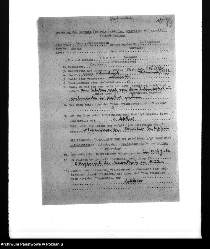 Obraz 17 z jednostki "Amtliche Meldungen Kreis Rypin"