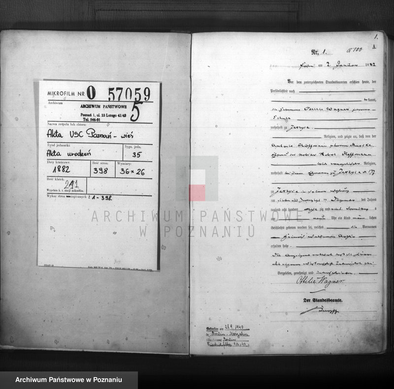 Obraz 2 z jednostki "Księga urodzeń t. I"