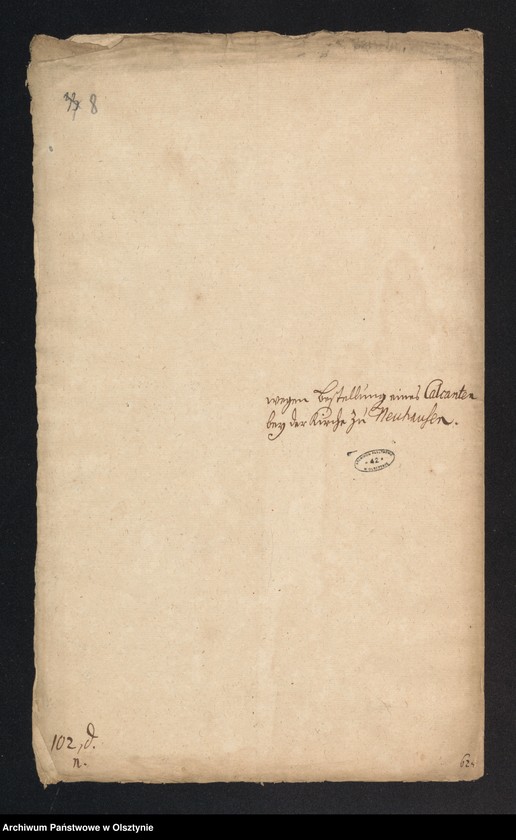 image.from.unit.number "Wegen Bestelllung eines Calantes bey der Kirche zu Neuhausen [Romnowo]"