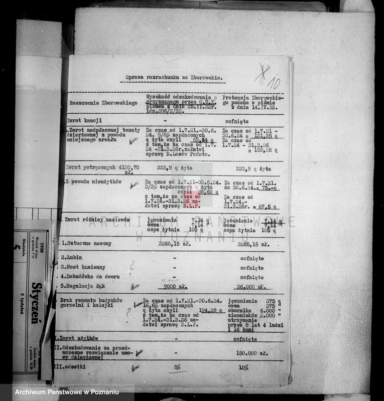 Obraz 15 z jednostki "Akta dodatkowe dotyczące majątku państwowego Grabionna powiatu wyrzyskiego /m.in. sprawy dzierżawy majątku/"