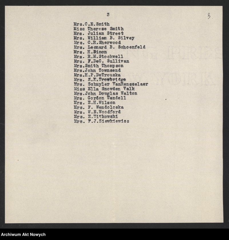 image.from.unit.number "Unit No. 7, The Comforts Committee of the Navy League and Clothing Committee of the Polish Victims Relief Fund Associated. Lista członków. Zarys działalności. Korespondencja"