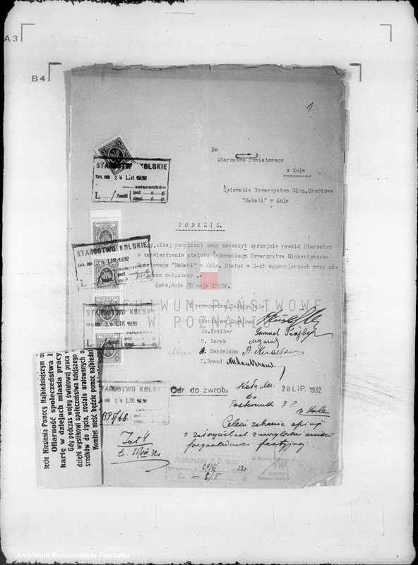 Obraz 5 z jednostki "/Żydowskie Stowarzyszenie Gimnastyczno-Sportowe,,Makabi" w Kole/"