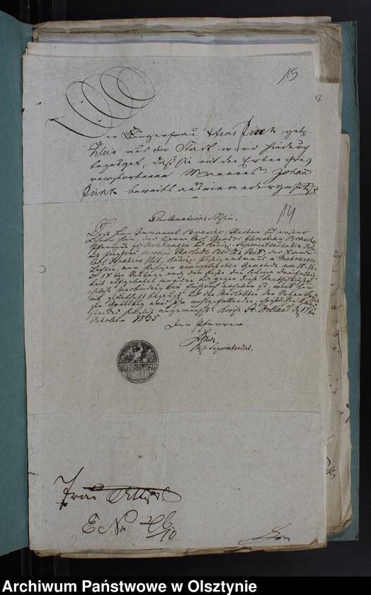 image.from.unit.number "Proclamations-Atteste und gerichtl. Heirats-Consense zu Copulationen im Kirchspiel Mohrungen"