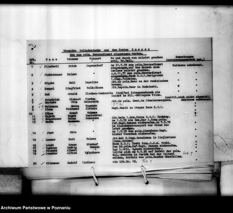 Obraz 7 z jednostki "Für die Ganselbstrerwaltung angefertigte Vermisstenlisten"