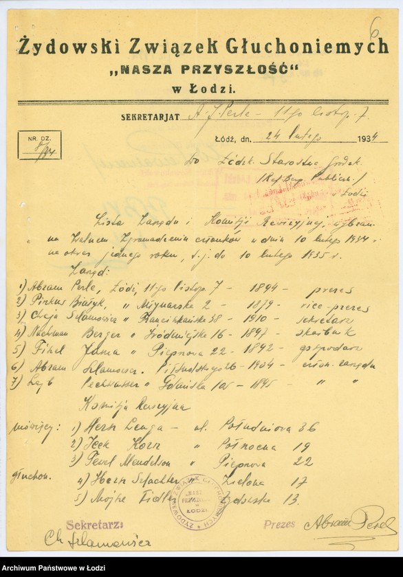 Obraz 9 z jednostki "Żydowski Związek Głuchoniemych "Nasza Przyszłość" w Łodzi"