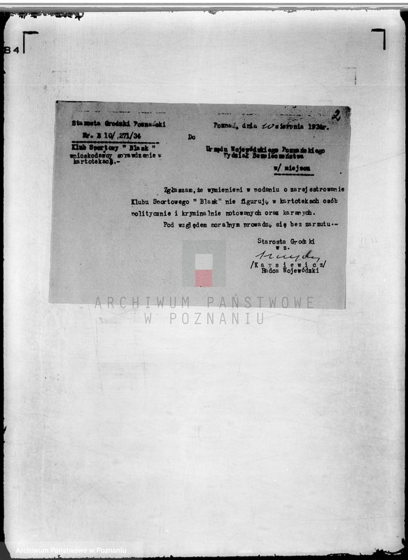 Obraz 6 z jednostki "/Klub Sportowy,,Blask" Poznań Starołęka/"