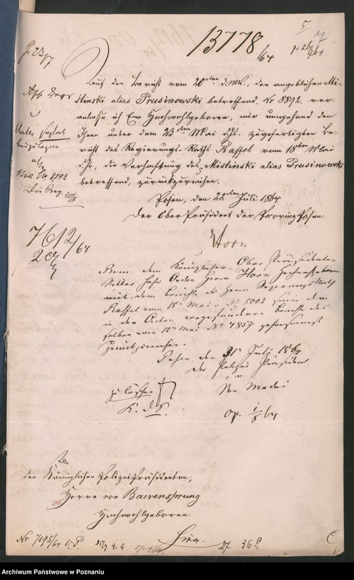 image.from.unit.number "Der Uebertritt polnischer und diesseitiger Untertanen auf preussisches und jenseitiges Gebiet während der polnischen Insurrektion und die dagegen getroffenen Massnahmen."