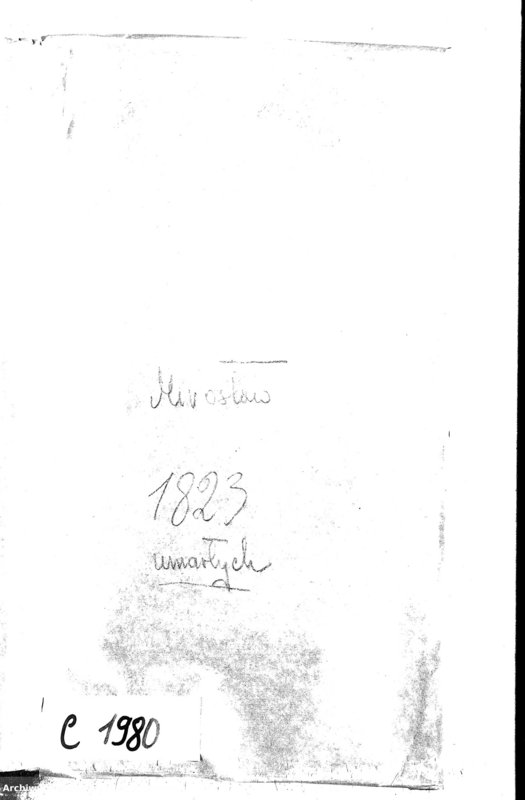 image.from.unit.number "Akta Umarłych Gminy Mirosławskiey na Rok 1823"