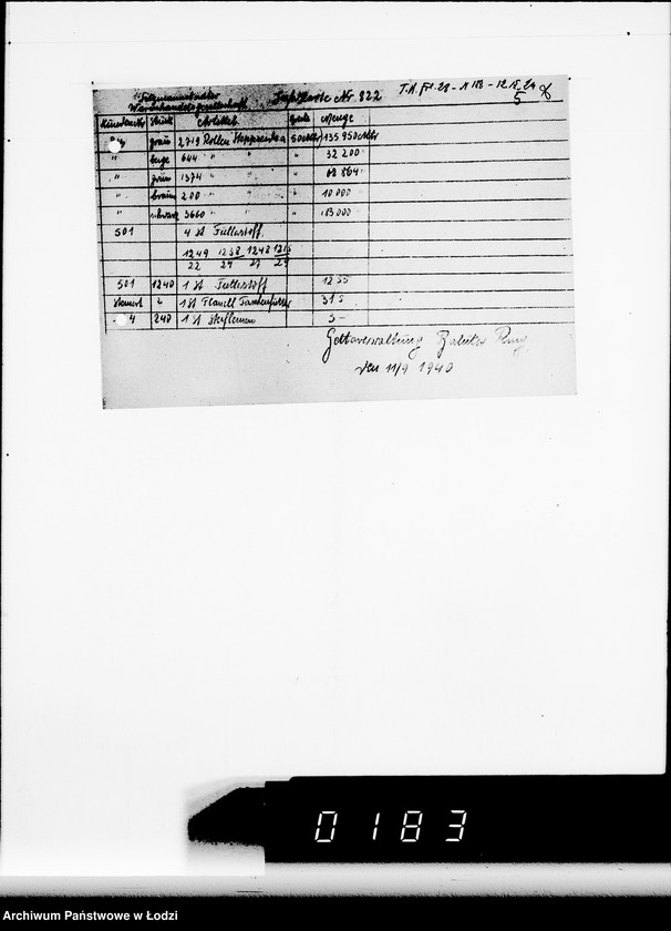 Obraz 9 z jednostki "Textil Waren Lieferscheine"