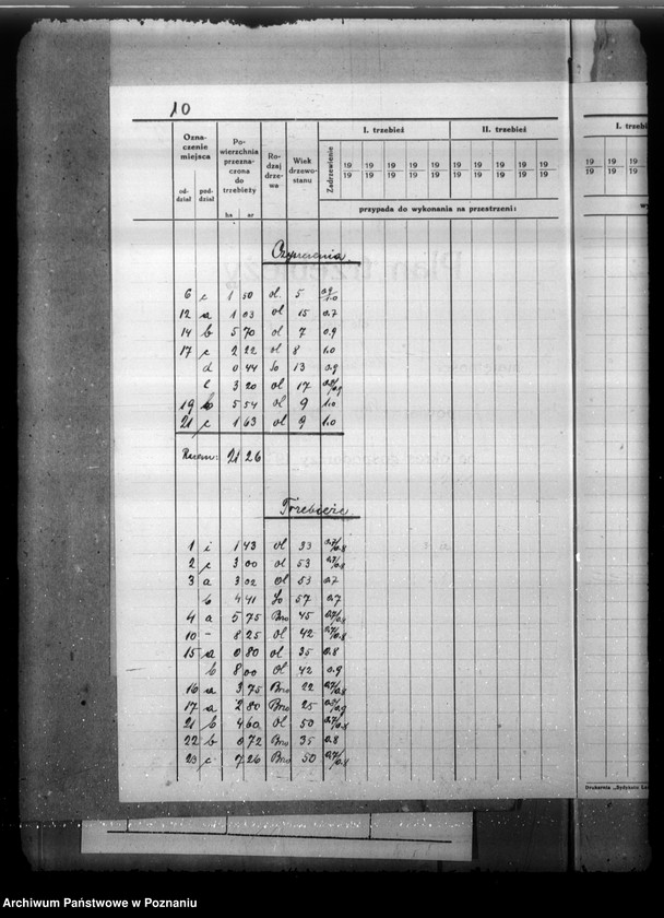 Obraz 14 z jednostki "Plan urządzenia gospodarstwa leśnego dla lasu majętności Urbanowo powiat nowotomyski 1933-1943"
